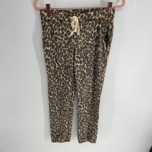 Lulus Leopard Print Tie Waist Pocket Pajama Pant Women XS NWT